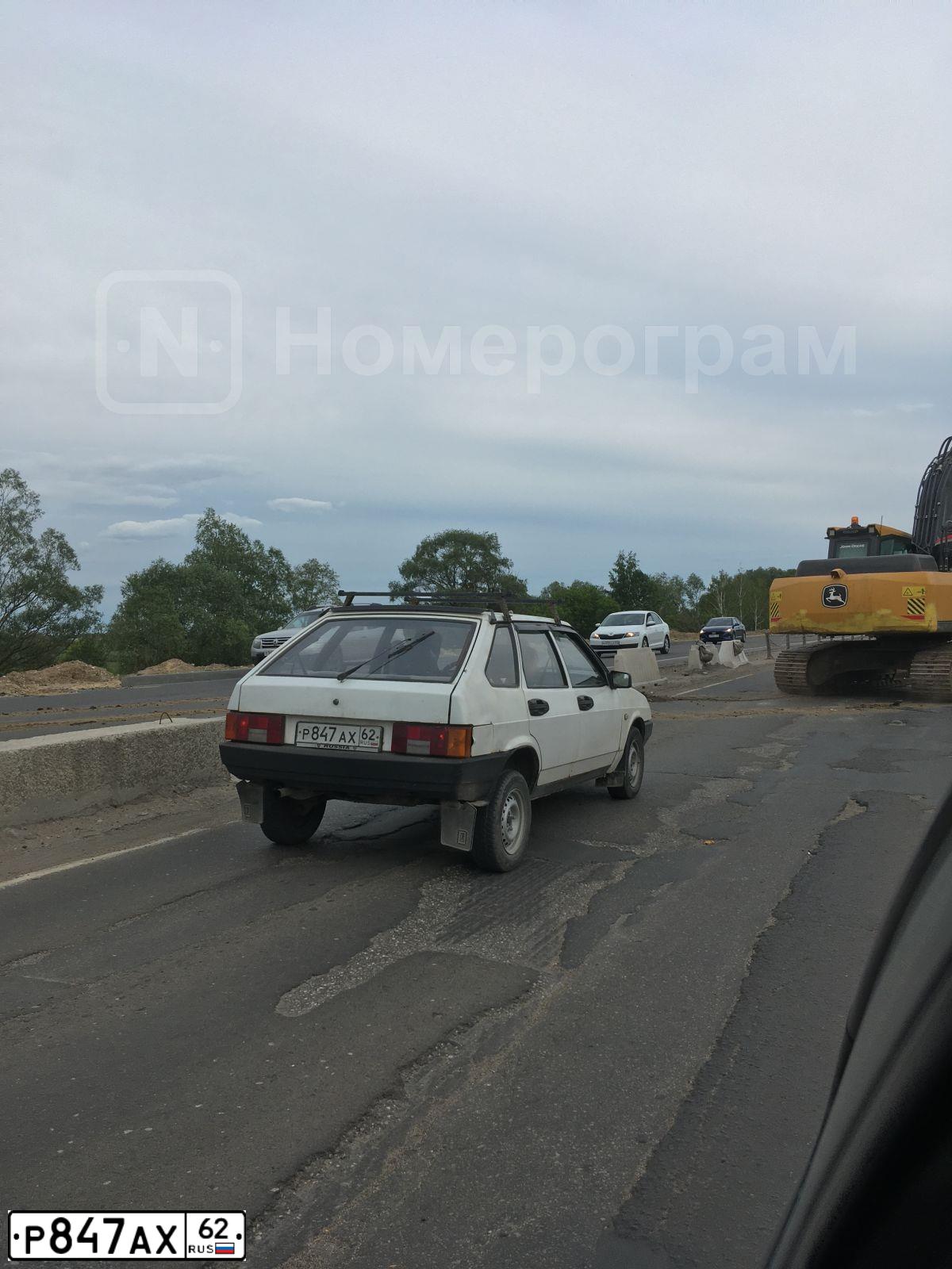 Фото автомобиля LADA 2109 SAMARA, 1995 — госномер Р847АХ62. Цвет: БЕЛЫЙ