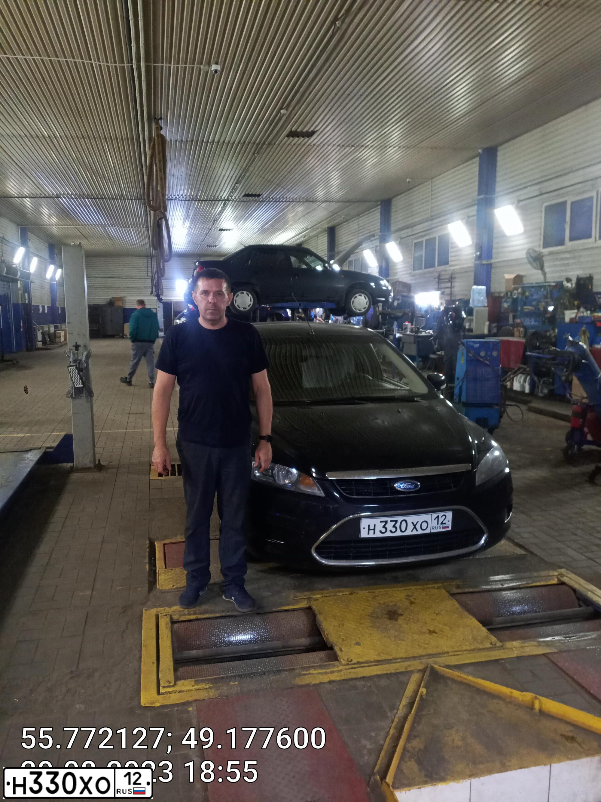 Фото автомобиля FORD FOCUS, 2008 — госномер Р752КВ716. Цвет: ЧЕРНЫЙ