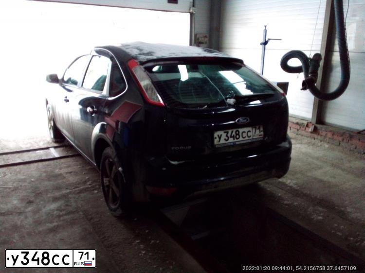 Фото автомобиля FORD FOCUS, 2010 — госномер У348СС71. Цвет: ЧЕРНЫЙ