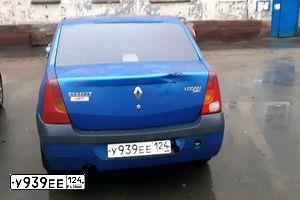 Фото автомобиля RENAULT LOGAN, 2006 — госномер Р206АТ124. Цвет: СИНИЙ-МЕТАЛЛИК