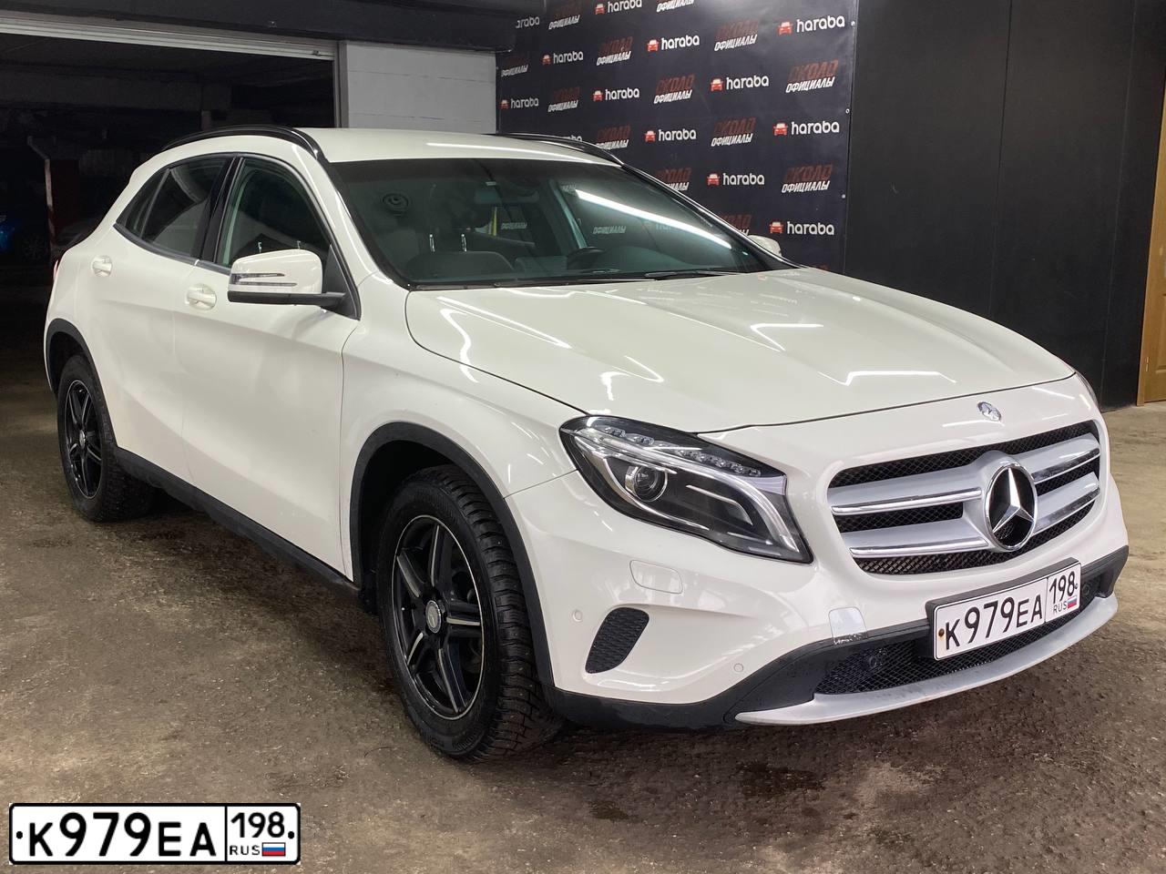 Фото автомобиля MERCEDES-BENZ GLA200, 2015 — госномер К761СА702. Цвет: Белый