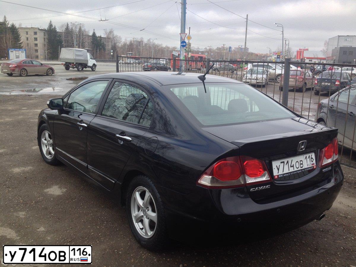 Фото автомобиля HONDA CIVIC, 2010 — госномер Х059ТР73. Цвет: ЧЕРНЫЙ