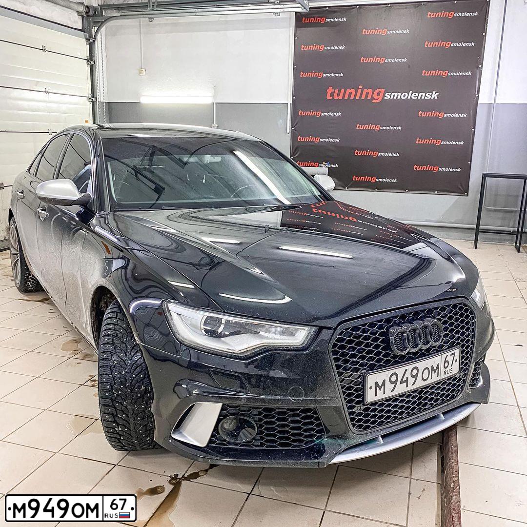 Фото автомобиля AUDI A6, 2011 — госномер У816НТ67. Цвет: ЧЕРНЫЙ