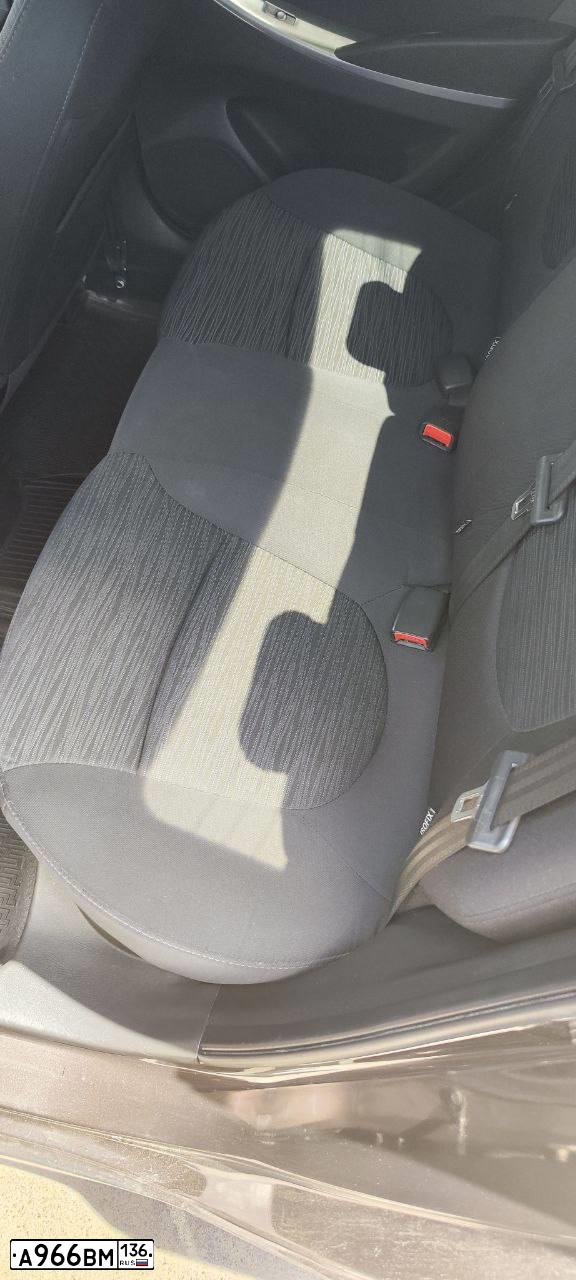 Фото автомобиля HYUNDAI SOLARIS, 2016 — госномер А966ВМ136. Цвет: КОРИЧНЕВЫЙ