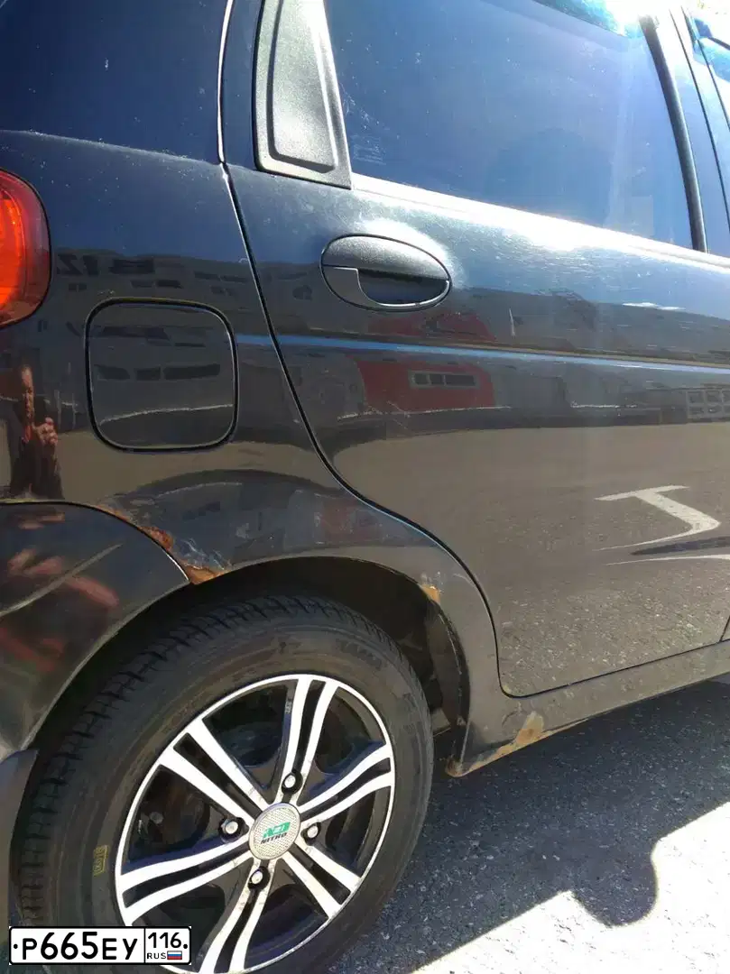 Фото автомобиля DAEWOO MATIZ, 2012 — госномер Р665ЕУ116. Цвет: Бледно-Черный