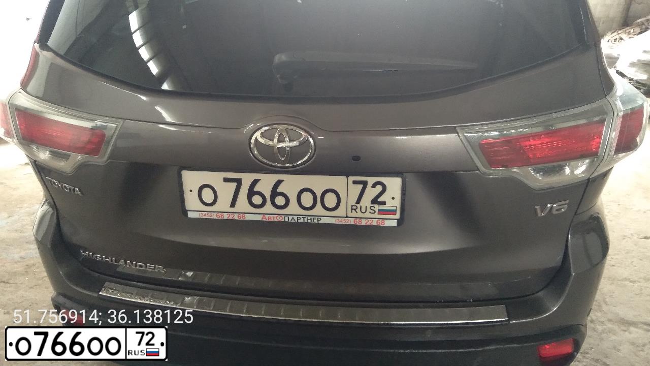 Фото автомобиля MITSUBISHI PAJERO, 2008 — госномер М235НР72. Цвет: ЧЕРНЫЙ