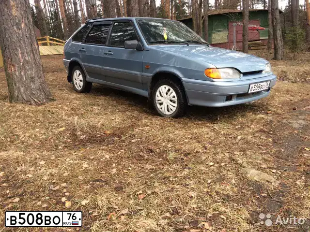 Фото автомобиля LADA 2114 SAMARA, 2004 — госномер В508ВО76. Цвет: СЕРО-ЗЕЛЕНЫЙ