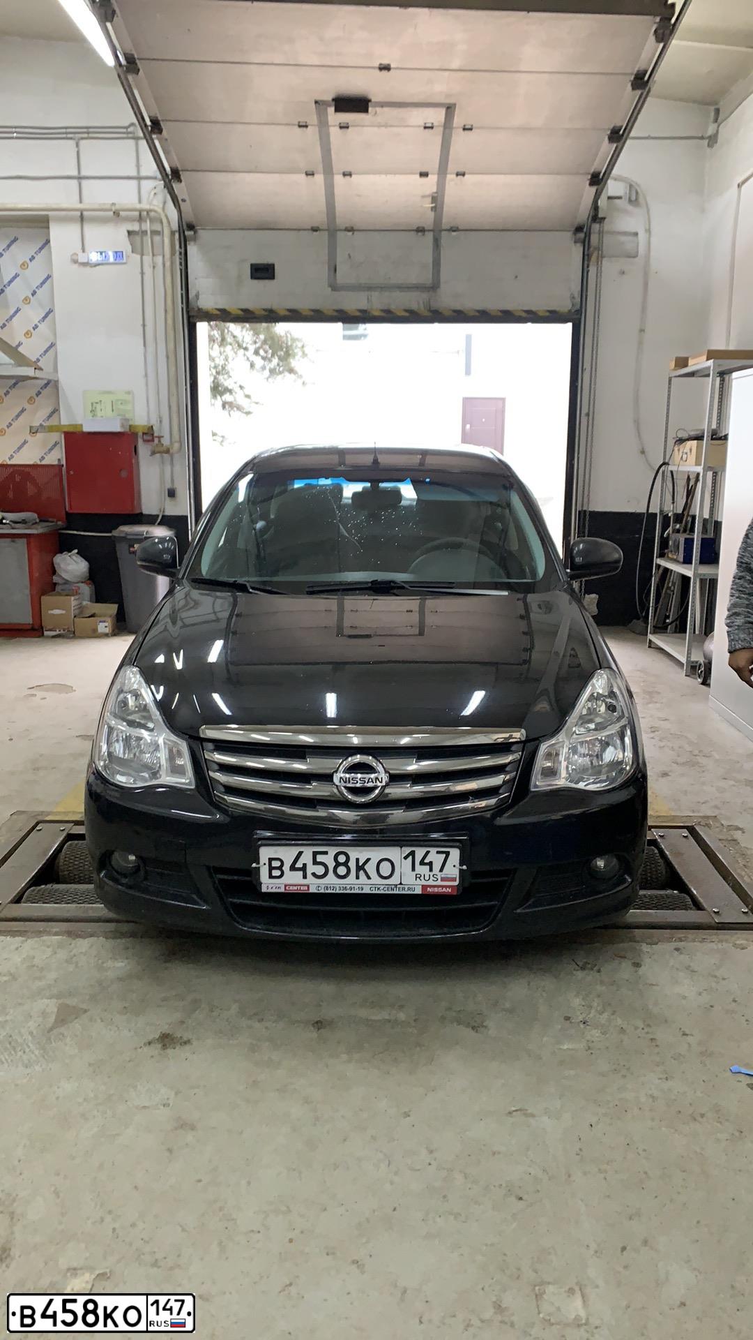 Фото автомобиля NISSAN ALMERA /AVTOVAZ/, 2017 — госномер В458КО147. Цвет: ЧЕРНЫЙ