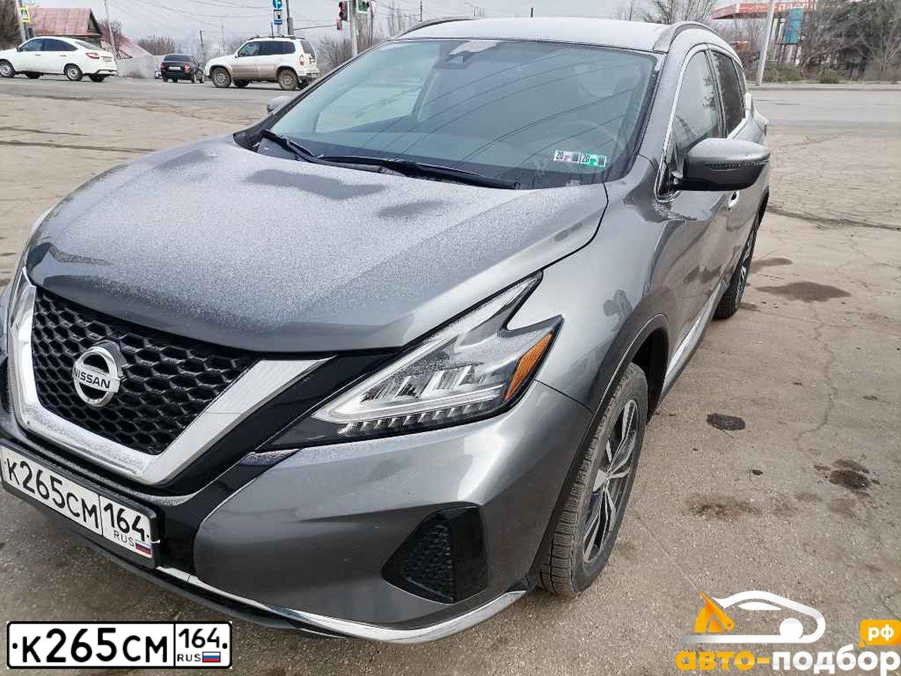 Фото автомобиля NISSAN MURANO, 2019 — госномер К563УС164. Цвет: СЕРЫЙ