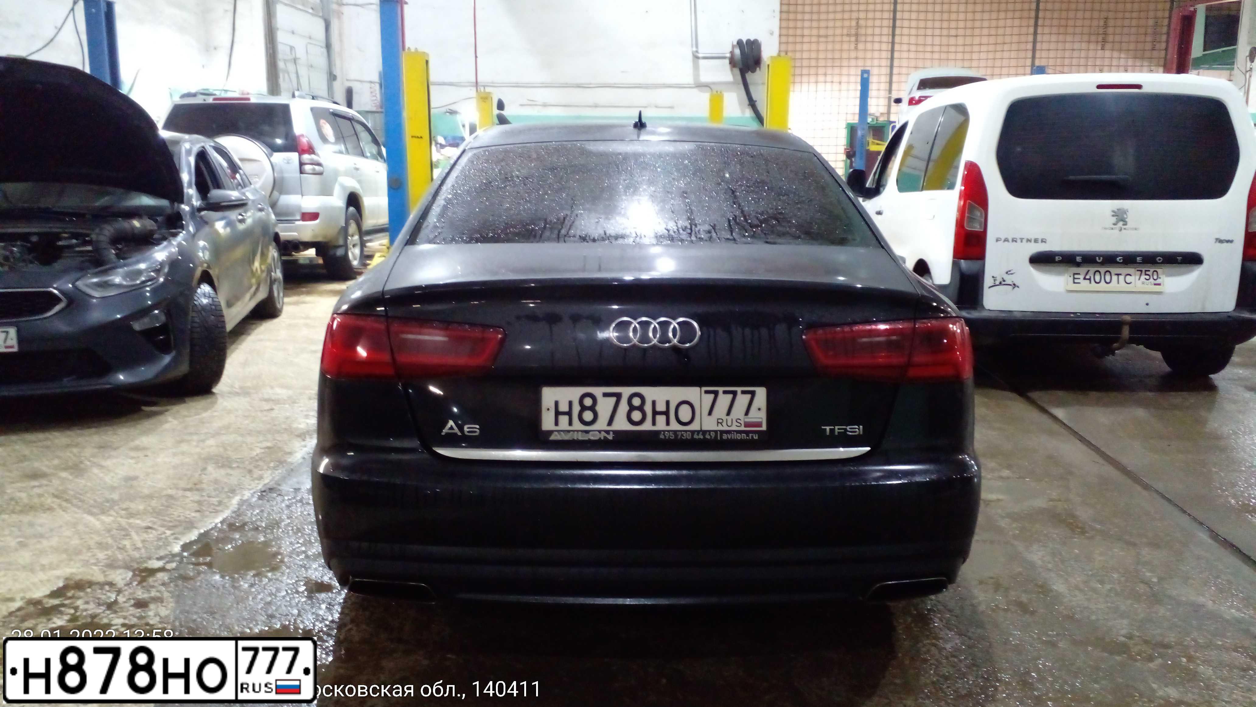 Фото автомобиля AUDI A6, 2015 — госномер О489РТ18. Цвет: ЧЕРНЫЙ