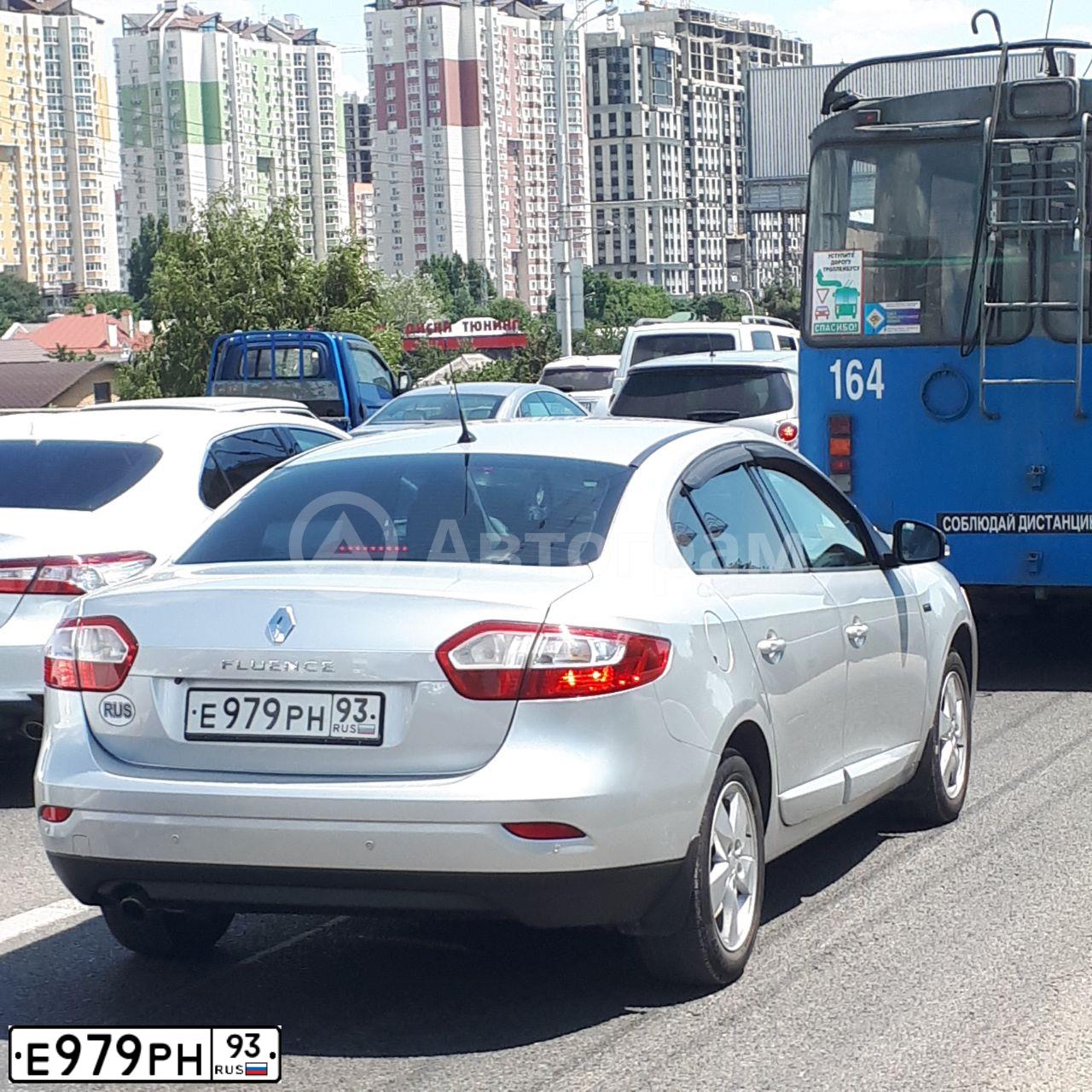 Фото автомобиля RENAULT FLUENCE, 2012 — госномер М570УА13