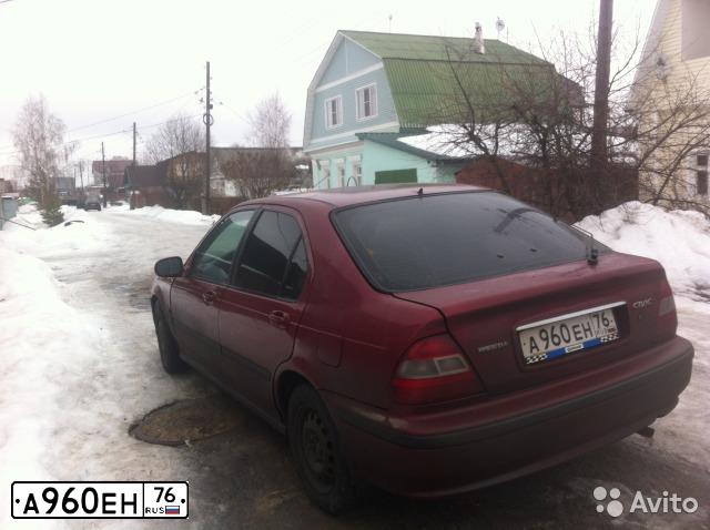 Фото автомобиля HONDA CIVIC, 2000 — госномер А960ЕН76. Цвет: КРАСНЫЙ