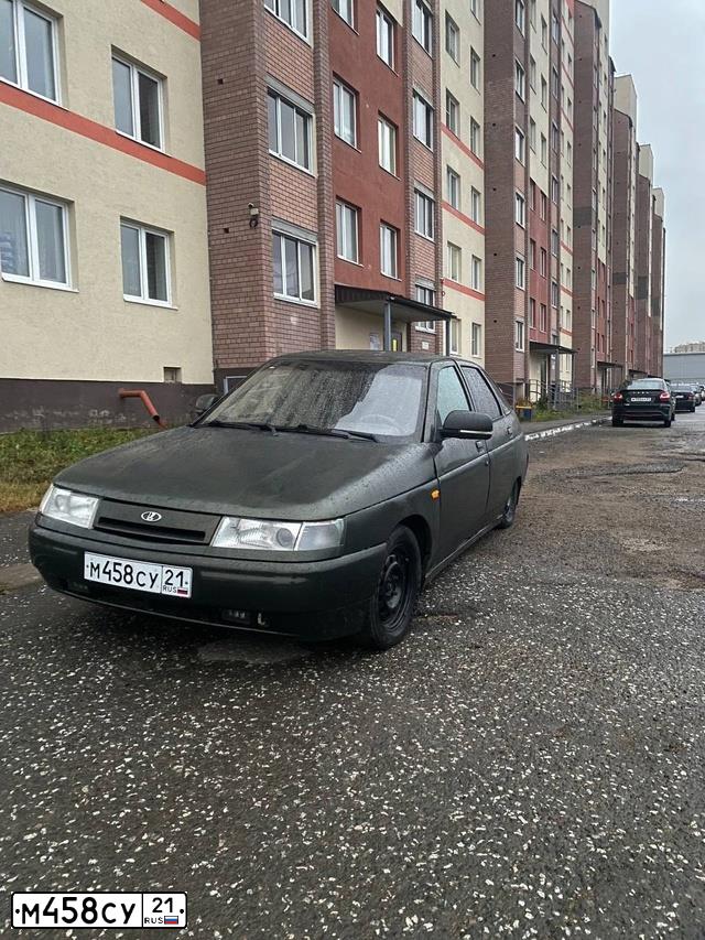 Фото автомобиля LADA 2112, 2005 — госномер М458СУ21. Цвет: Темно-зеленый