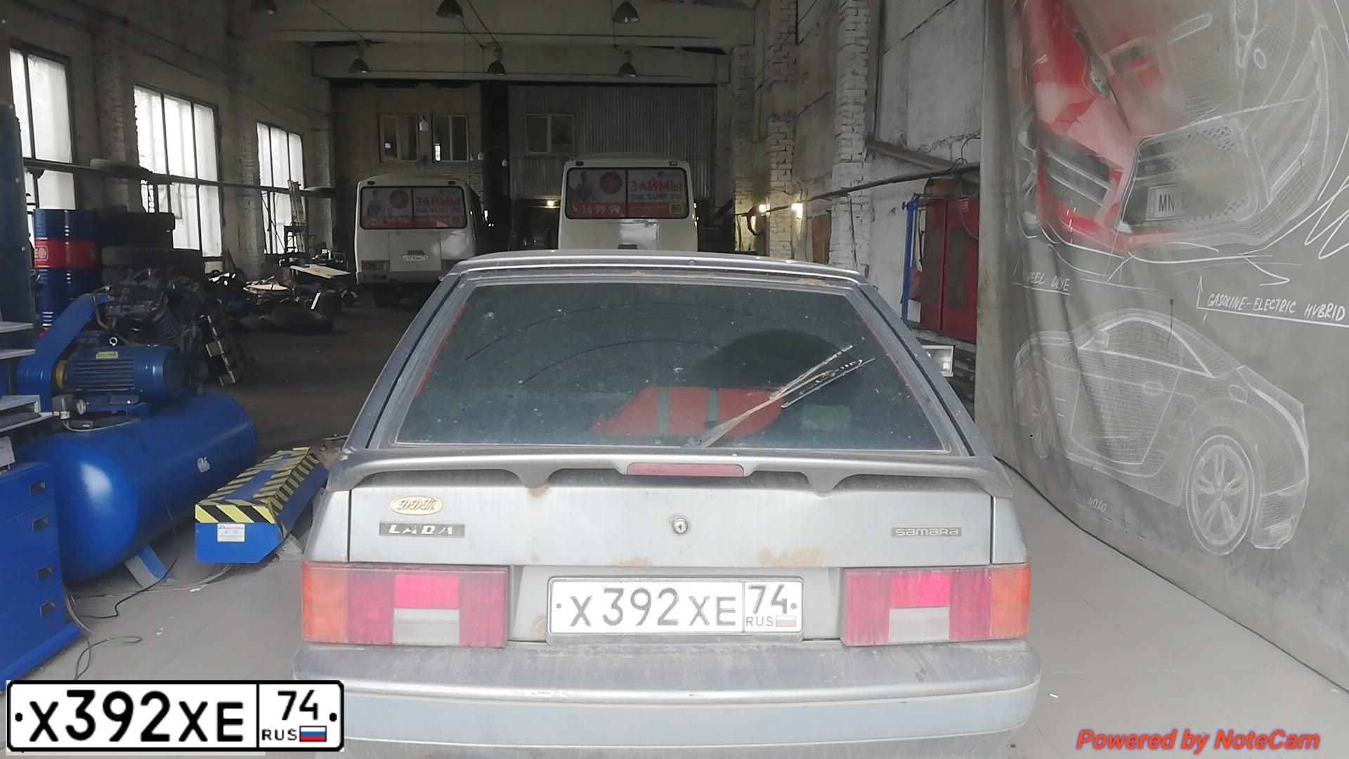 Фото автомобиля LADA 2114 SAMARA, 2006 — госномер Х392ХЕ74. Цвет: СЕРО-ЗЕЛЕНЫЙ