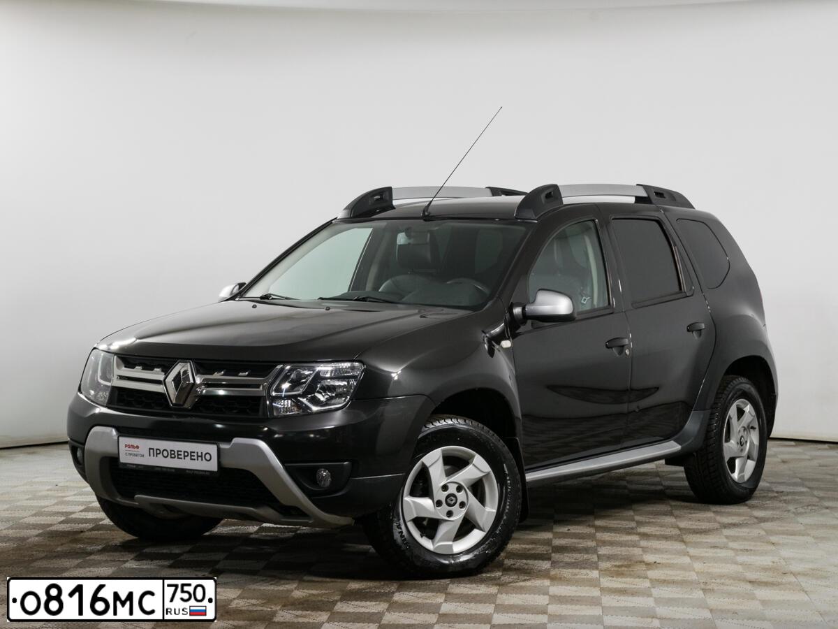 Фото автомобиля RENAULT DUSTER, 2015 — госномер О816МС750. Цвет: ЧЕРНЫЙ
