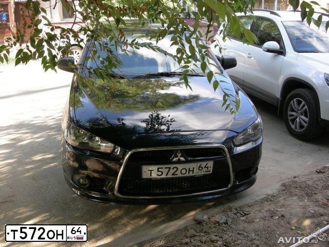 Фото автомобиля MITSUBISHI LANCER, 2012 — госномер С080ОС164. Цвет: ЧЕРНЫЙ