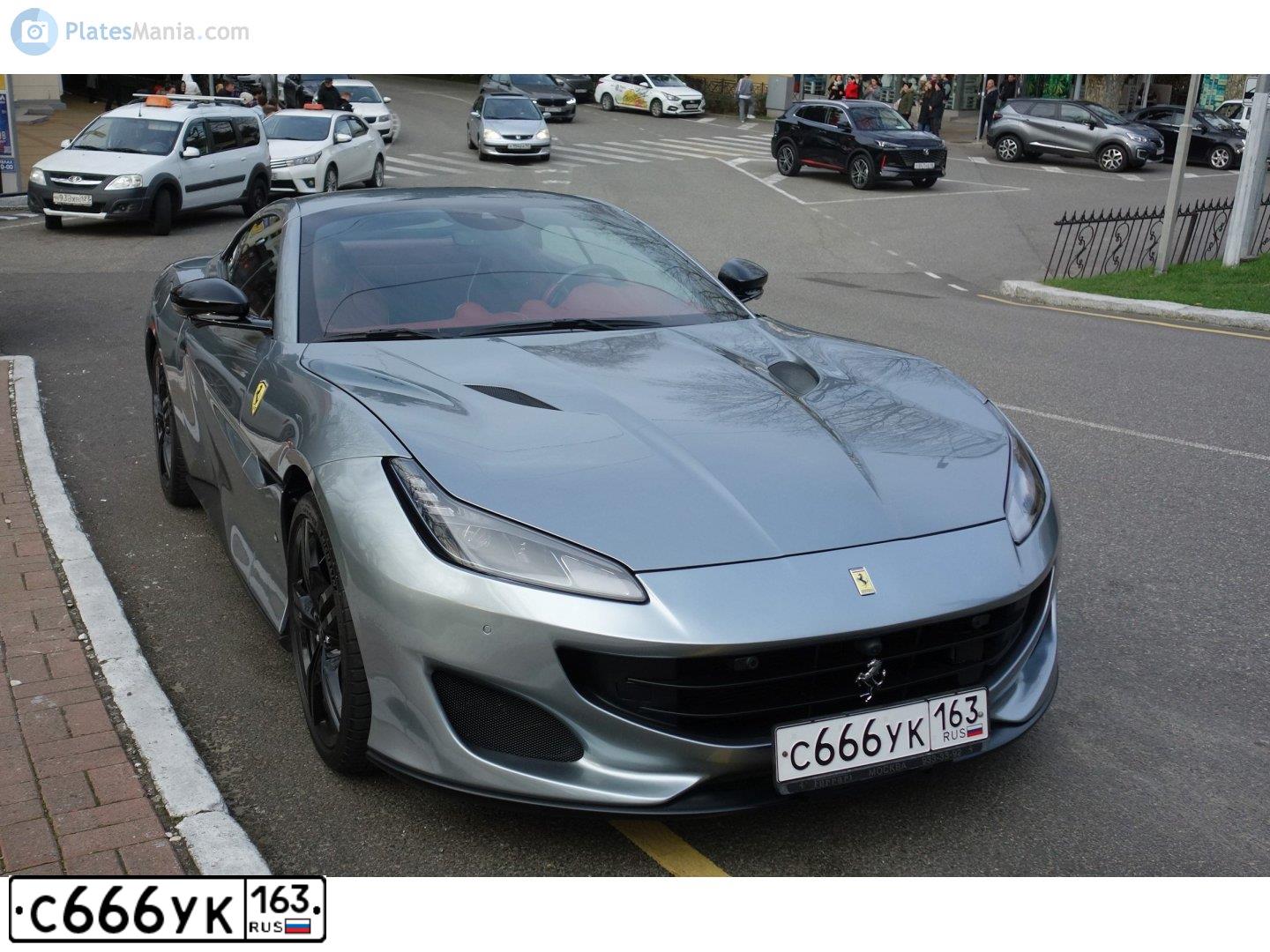Фото автомобиля FERRARI PORTOFINO, 2020 — госномер С666УК163. Цвет: Серый