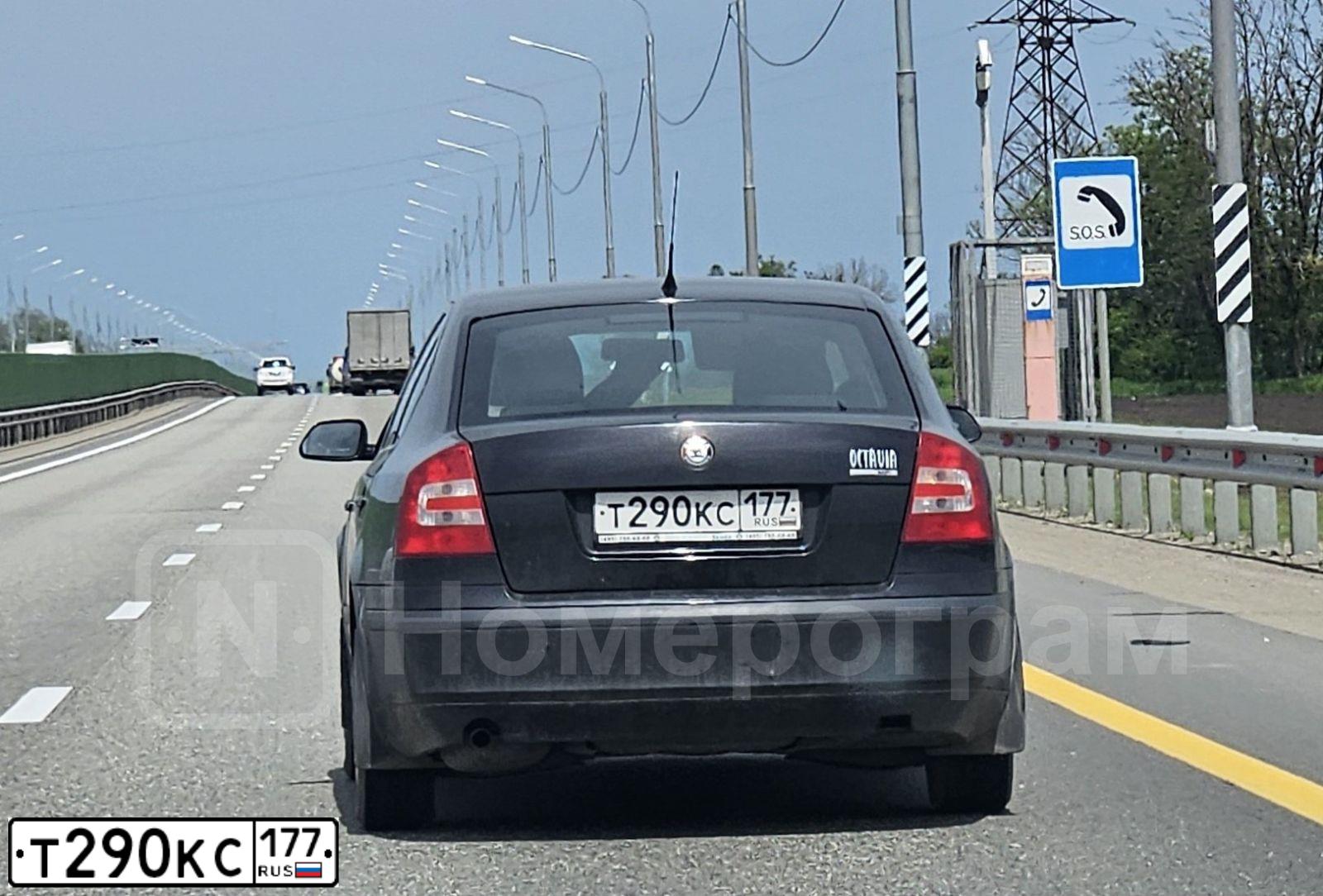 Фото автомобиля SKODA OCTAVIA, 2006 — госномер Т290КС177. Цвет: ЧЕРНЫЙ