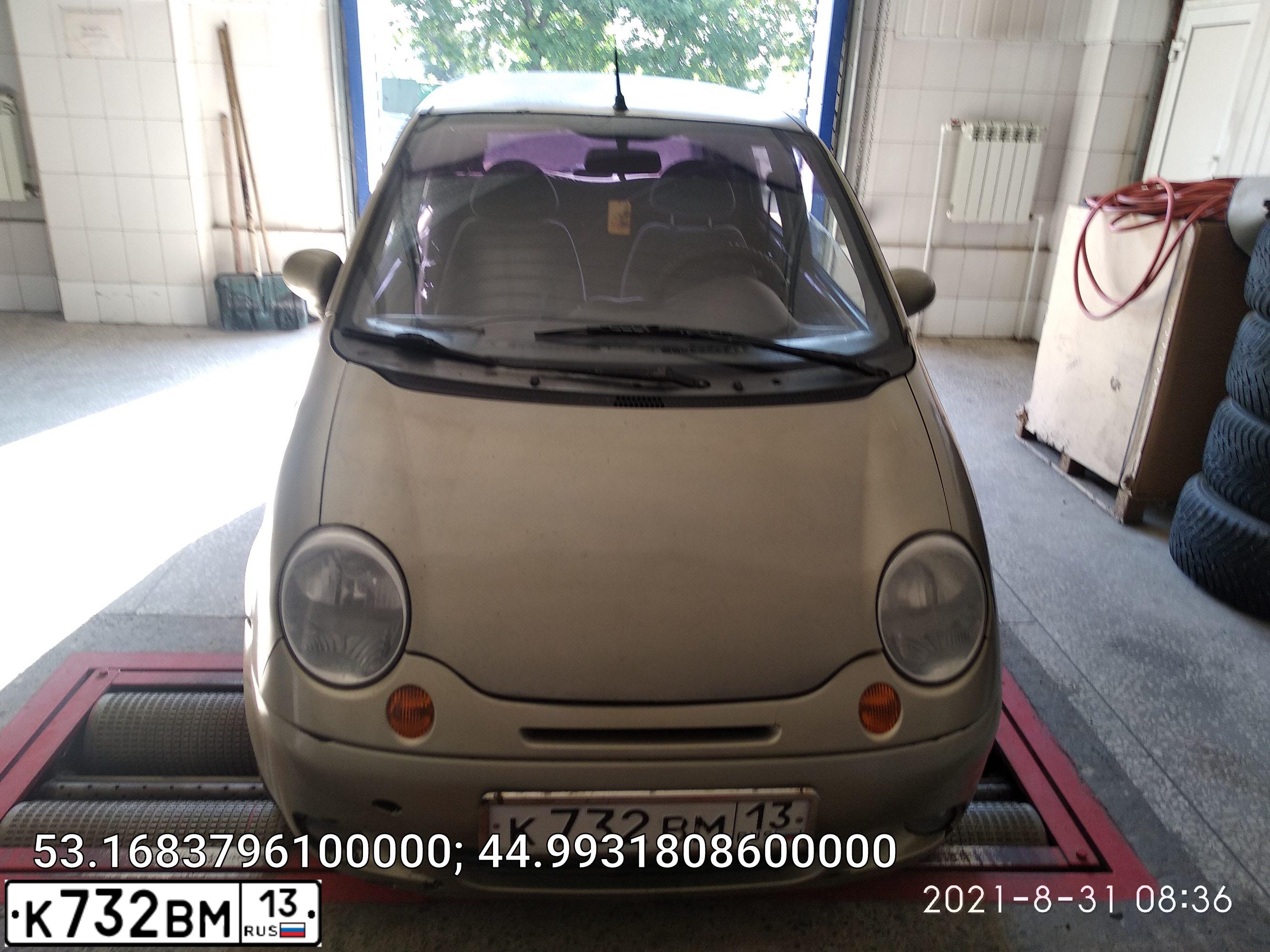 Фото автомобиля DAEWOO MATIZ, 2008 — госномер К732ВМ13. Цвет: ПЕСОЧНЫЙ