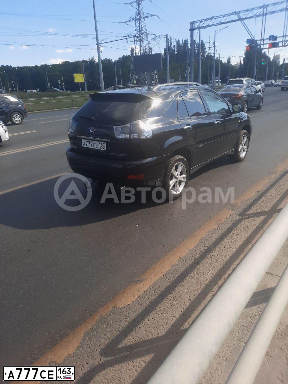 Фото автомобиля LEXUS RX, 2008 — госномер А777СЕ163. Цвет: ЧЕРНЫЙ