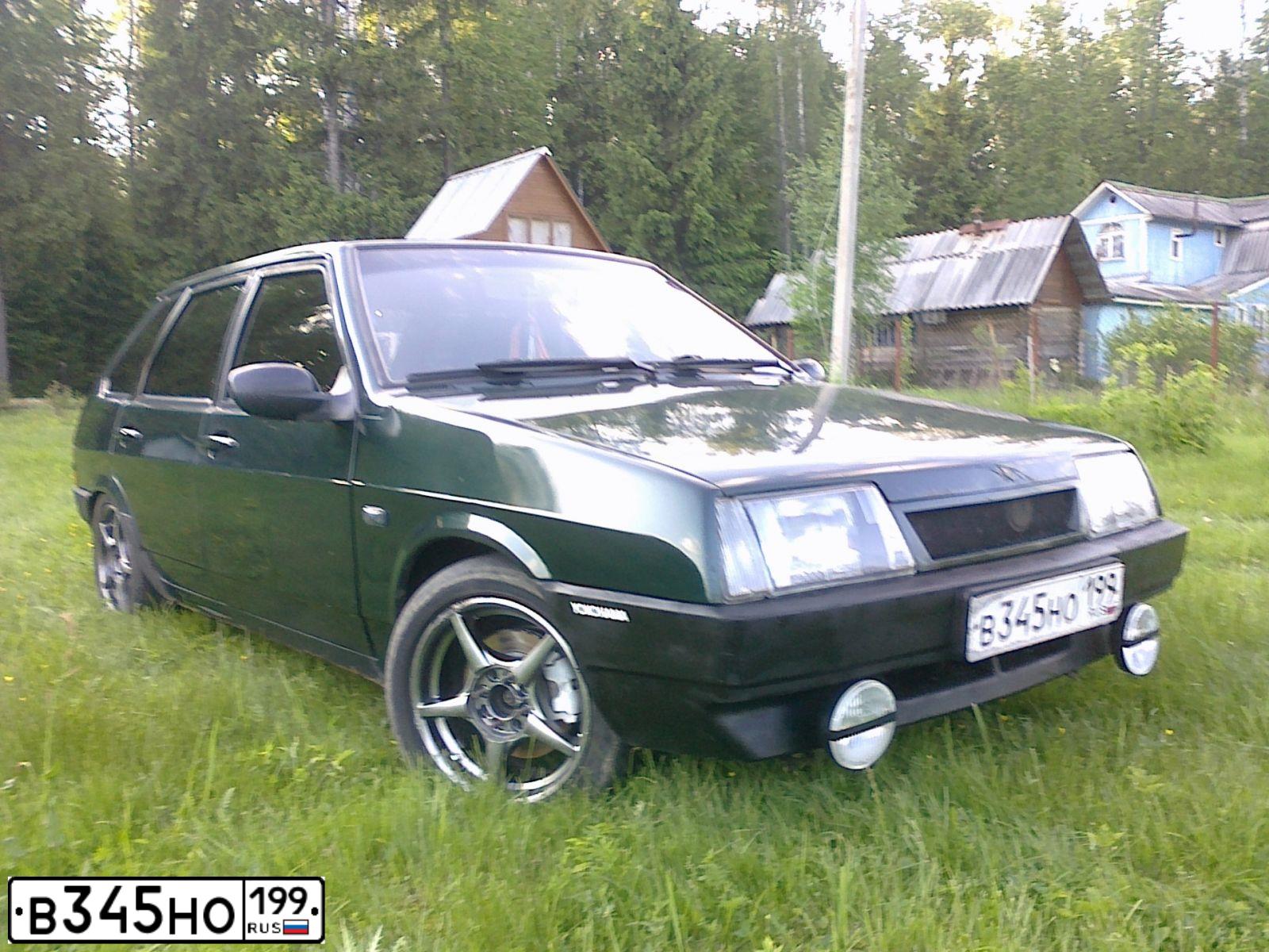 Фото автомобиля LADA 2109 SAMARA, 2004 — госномер В345НО199. Цвет: ЗЕЛЕНЫЙ ТЕМНЫЙ