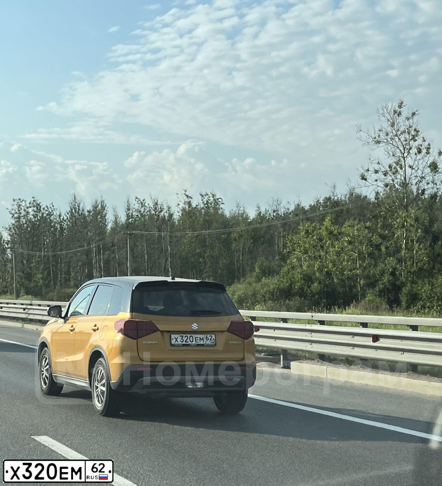 Фото автомобиля SUZUKI /GRAND/ VITARA, 2019 — госномер Х320ЕМ62. Цвет: ЖЕЛТЫЙ