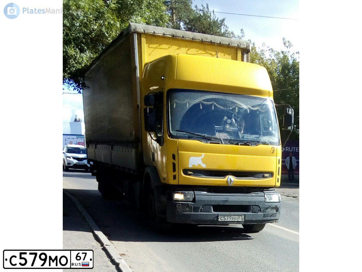 Фото автомобиля RENAULT PREMIUM, 2004 — госномер М729НУ18. Цвет: ЖЕЛТЫЙ