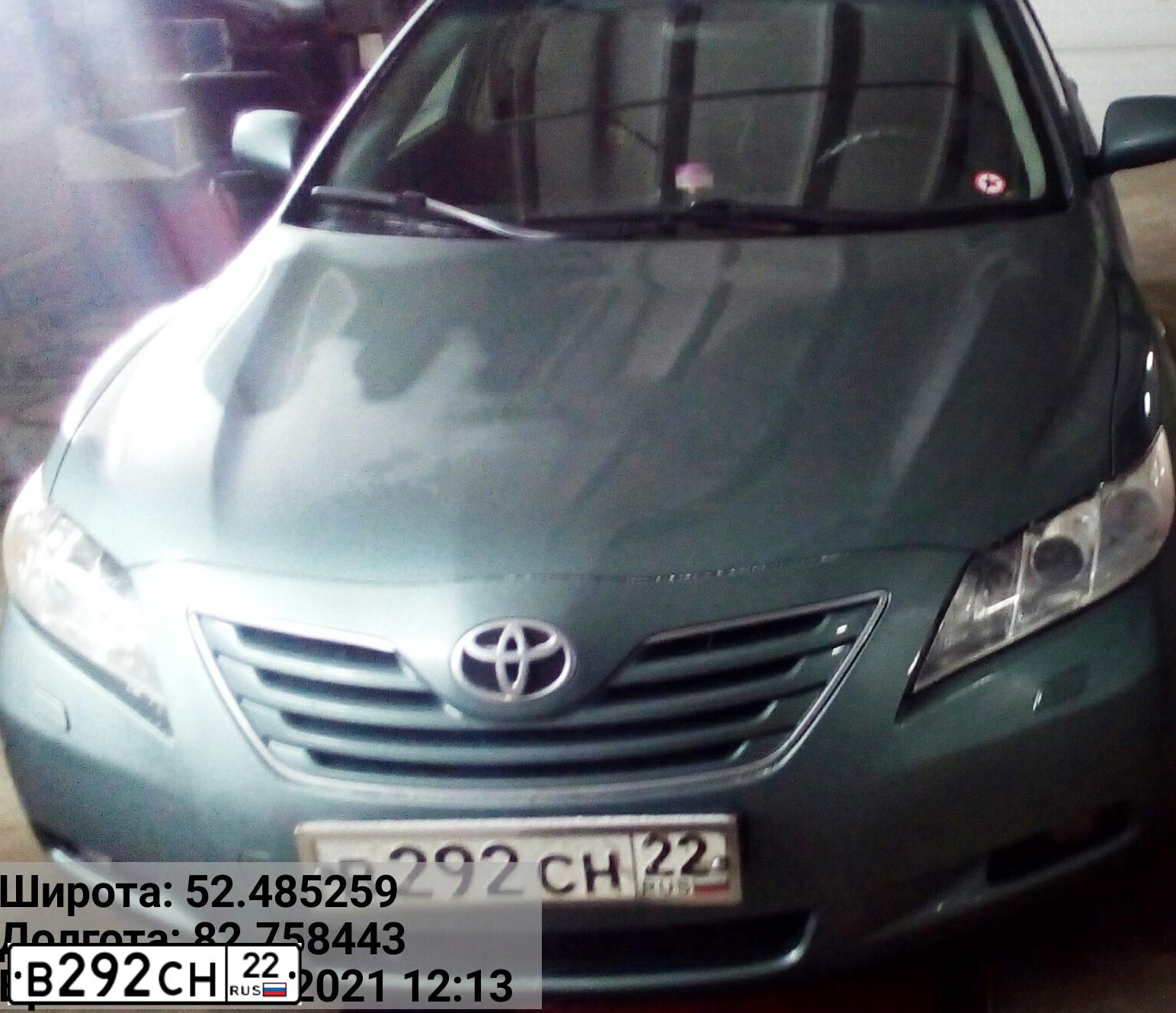 Фото автомобиля TOYOTA CAMRY, 2006 — госномер В292СН22. Цвет: СЕРО-ЗЕЛЕНЫЙ