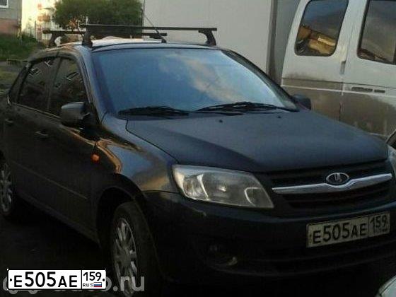 Фото автомобиля LADA 2190 GRANTA, 2013 — госномер М397ТР159. Цвет: ЧЕРНЫЙ