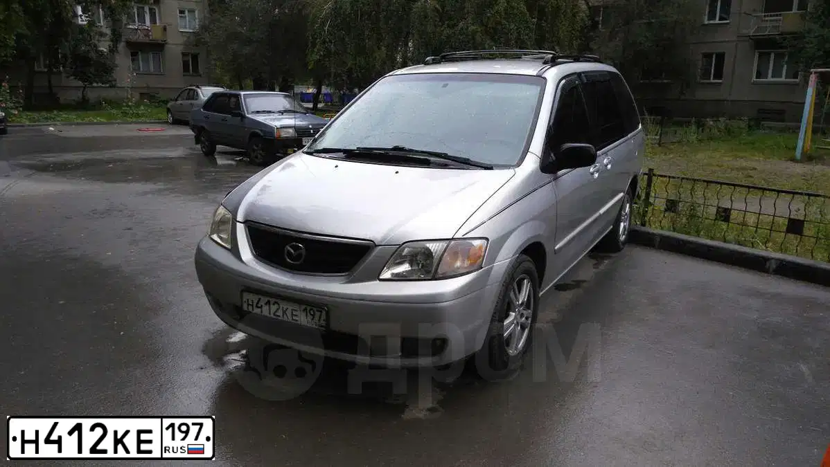 Фото автомобиля MAZDA MPV, 2001 — госномер Н412КЕ197. Цвет: СЕРЕБРИСТЫЙ