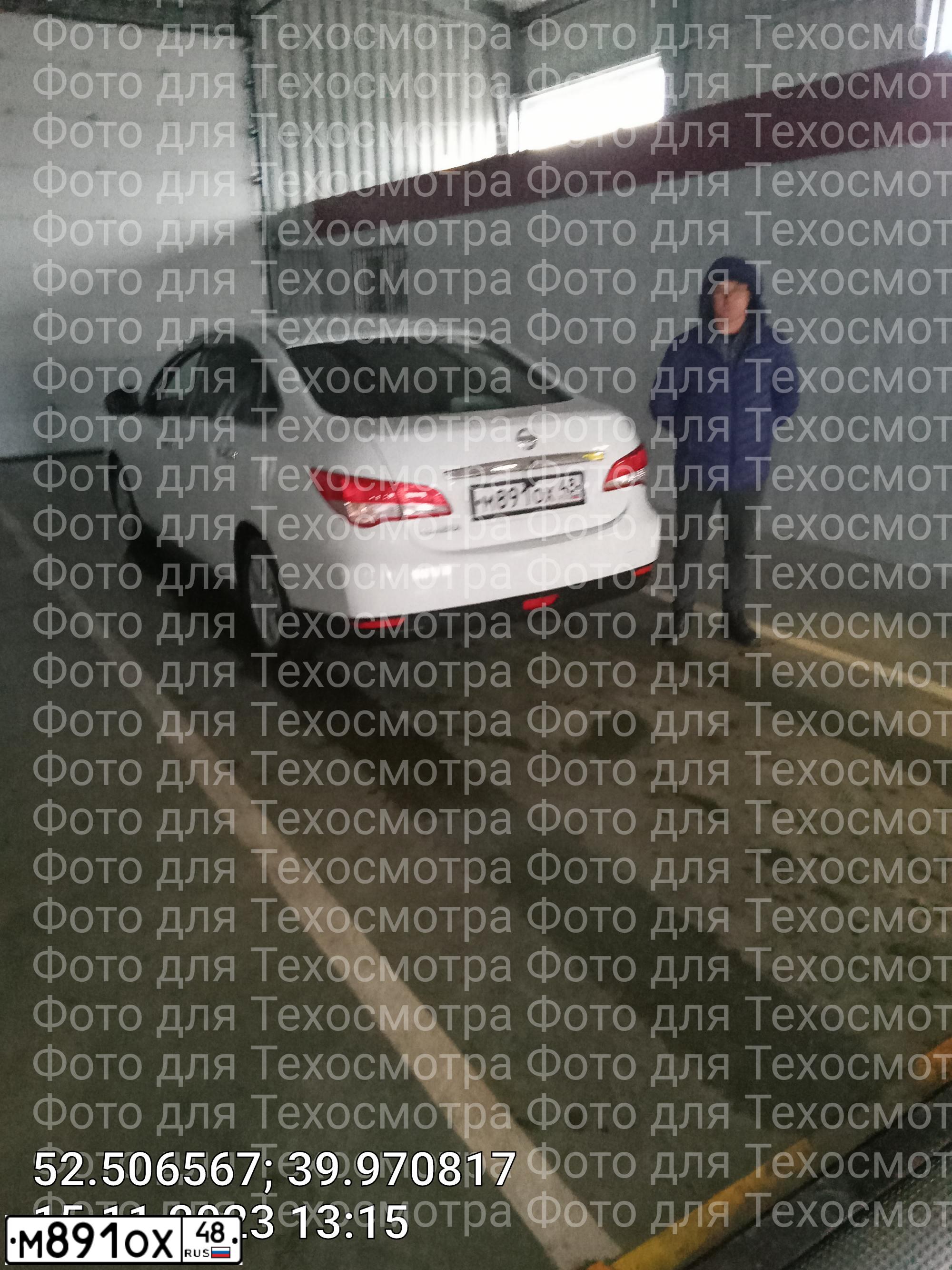 Фото автомобиля NISSAN ALMERA /AVTOVAZ/, 2015 — госномер М891ОХ48. Цвет: БЕЛЫЙ