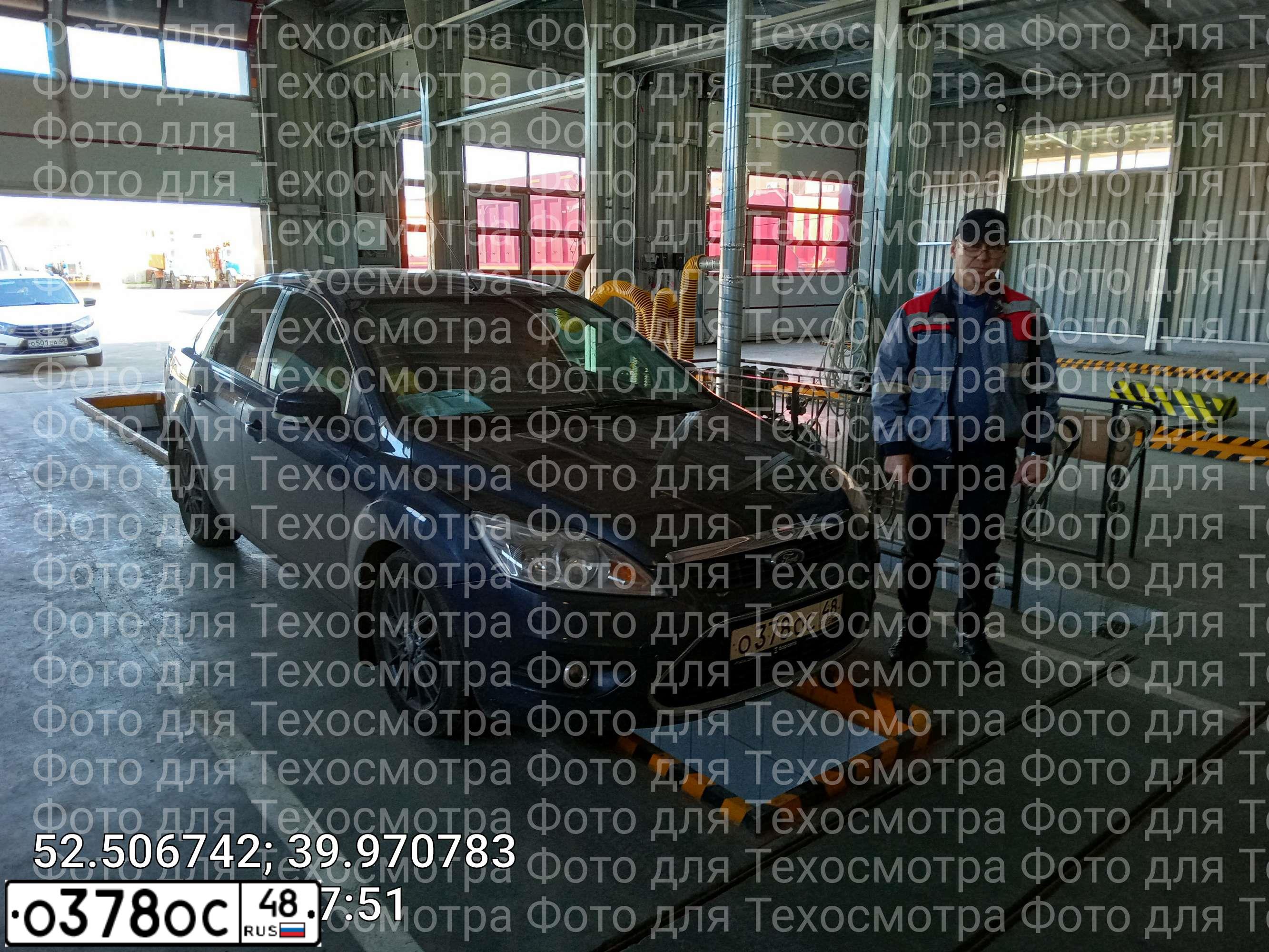 Фото автомобиля FORD FOCUS, 2008 — госномер О378ОС48. Цвет: ТЕМНО-СЕРЫЙ