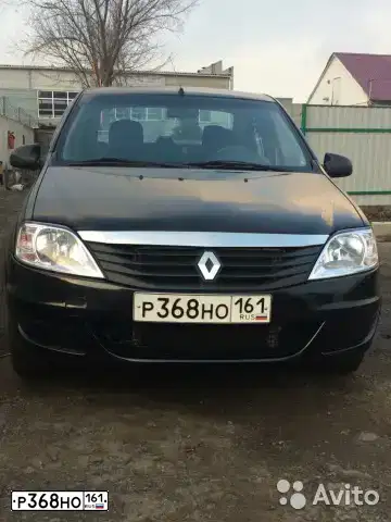 Фото автомобиля RENAULT LOGAN, 2011 — госномер Р368НО161. Цвет: ЧЕРНЫЙ