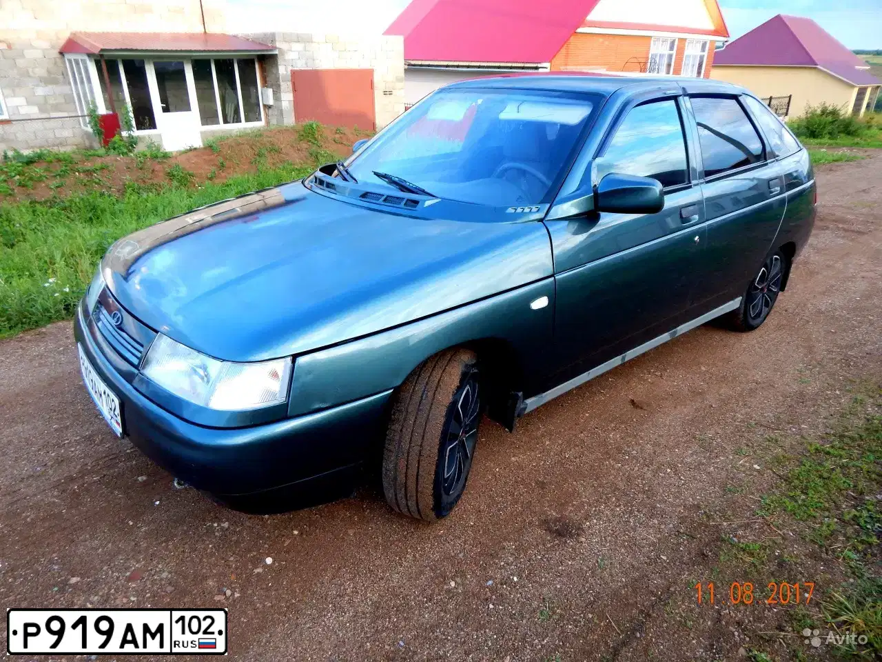 Фото автомобиля LADA 2112 LADA, 2007 — госномер Р919АМ102. Цвет: СЕРО-СИНЕ-ЗЕЛЕНЫЙ