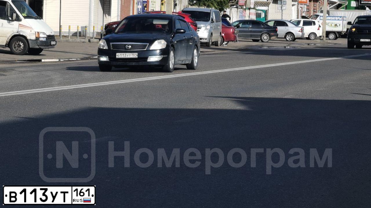Фото автомобиля NISSAN TEANA, 2007 — госномер В113УТ161. Цвет: ЧЕРНЫЙ