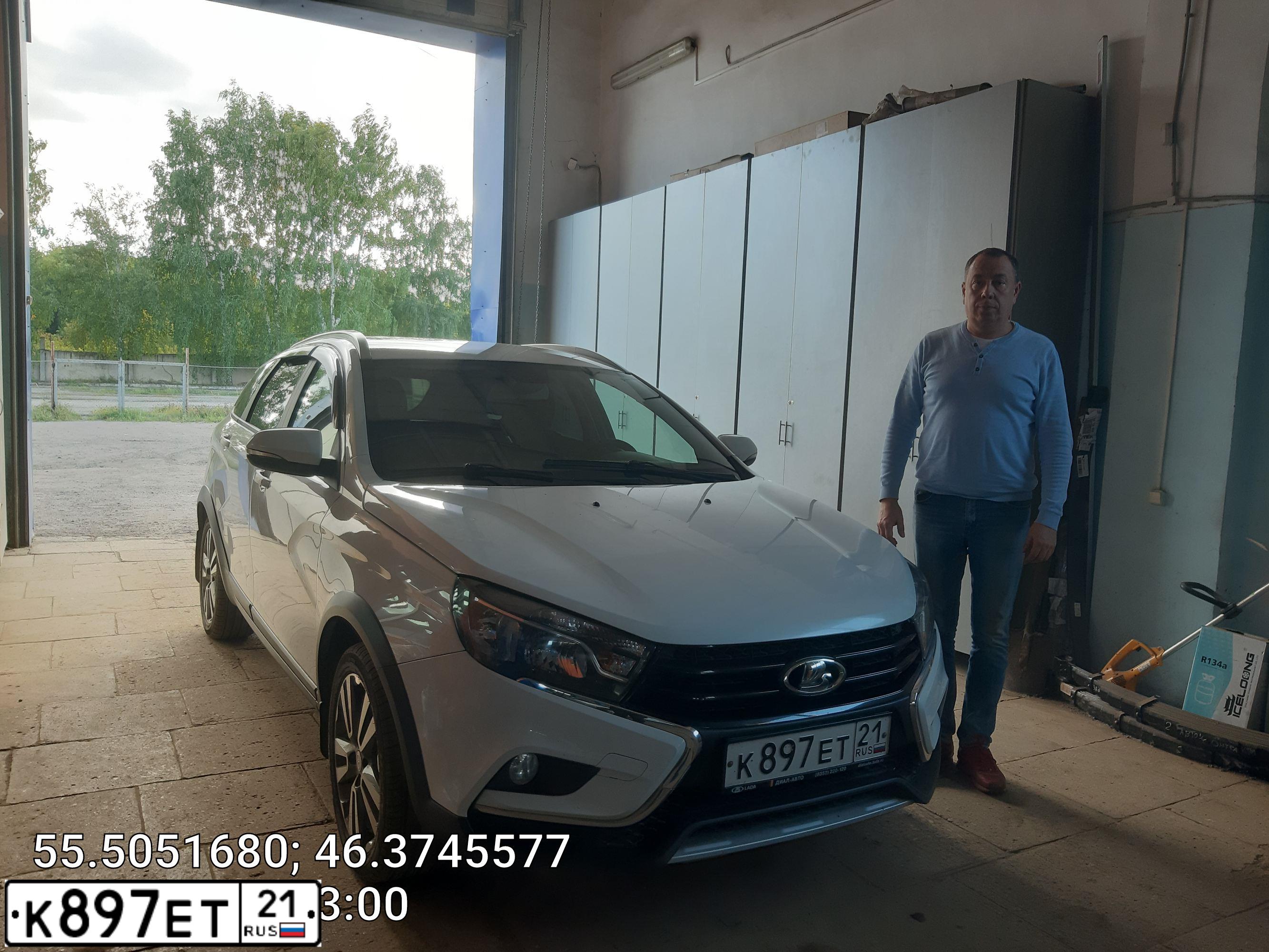 Фото автомобиля LADA VESTA, 2018 — госномер К897ЕТ21. Цвет: Белый