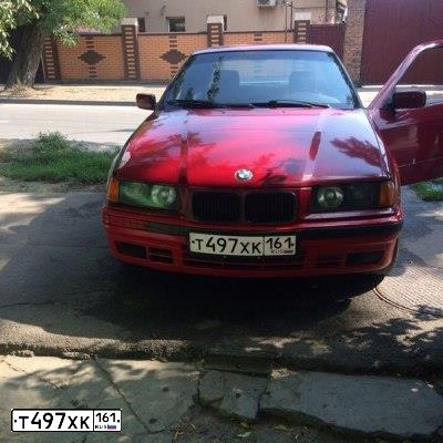Фото автомобиля BMW SERIE 3, 1994 — госномер В469ЕК181. Цвет: Красный