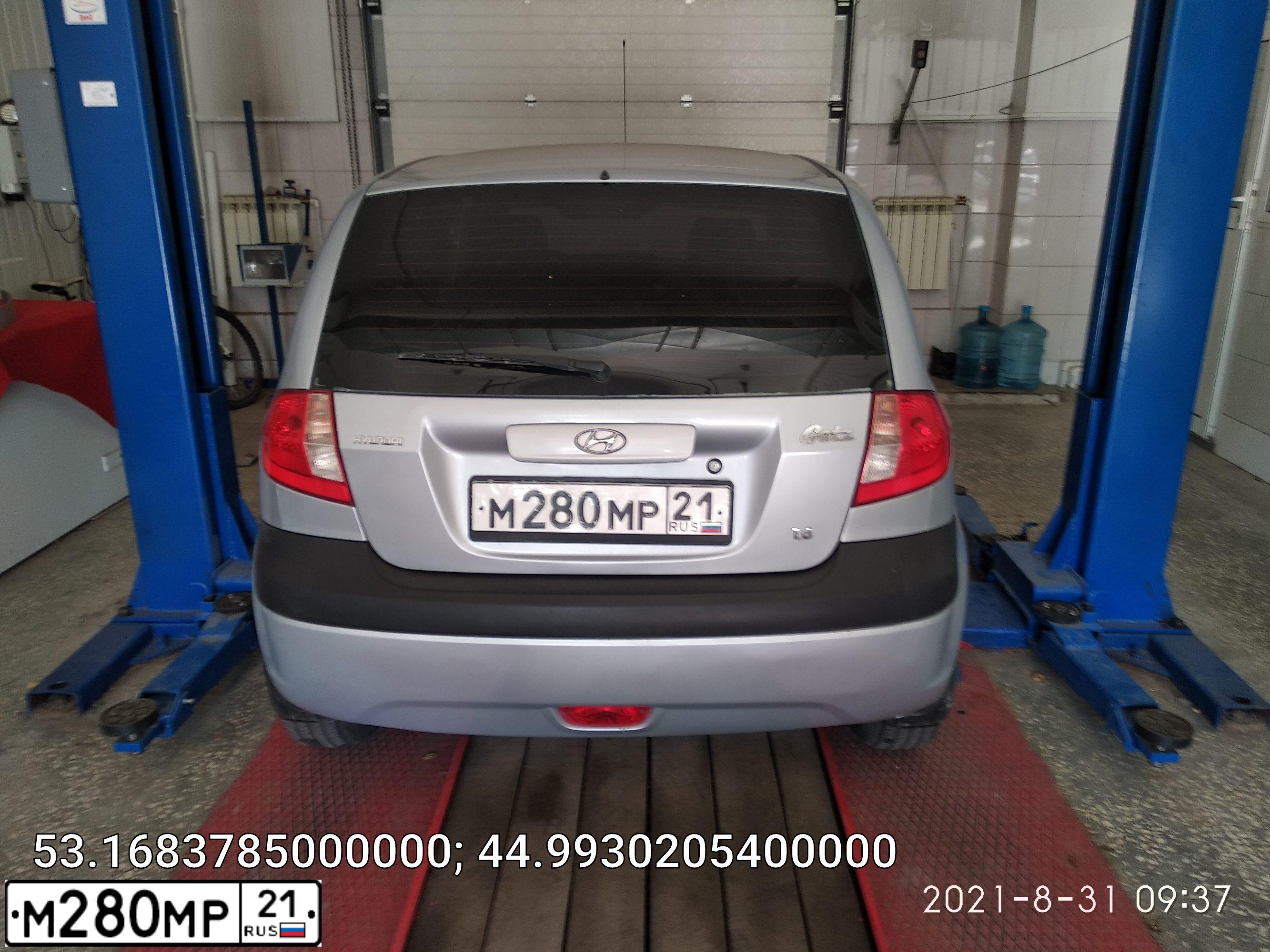 Фото автомобиля HYUNDAI GETZ, 2008 — госномер С704МЕ58. Цвет: СЕРЕБРИСТЫЙ