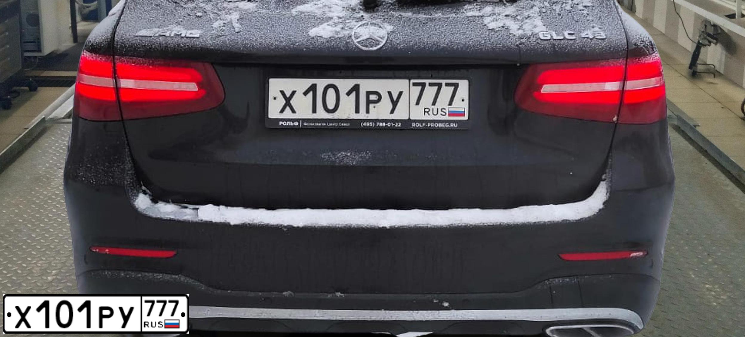 Фото автомобиля MERCEDES GLC-KLASSE, 2016 — госномер Х101РУ777. Цвет: ЧЕРНЫЙ