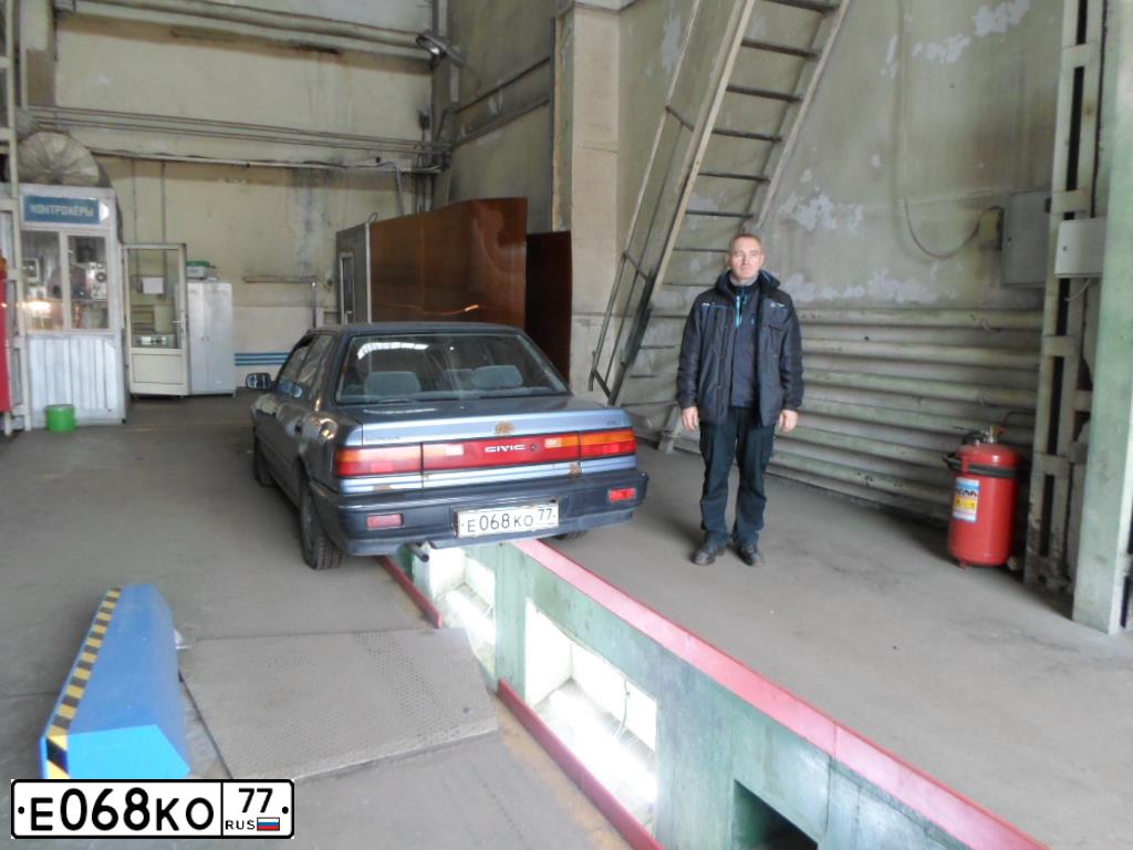 Фото автомобиля HONDA CIVIC, 1991 — госномер М594НУ797. Цвет: синий