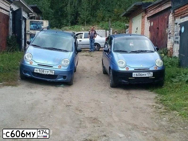 Фото автомобиля DAEWOO MATIZ, 2006 — госномер С606МУ174. Цвет: голубой