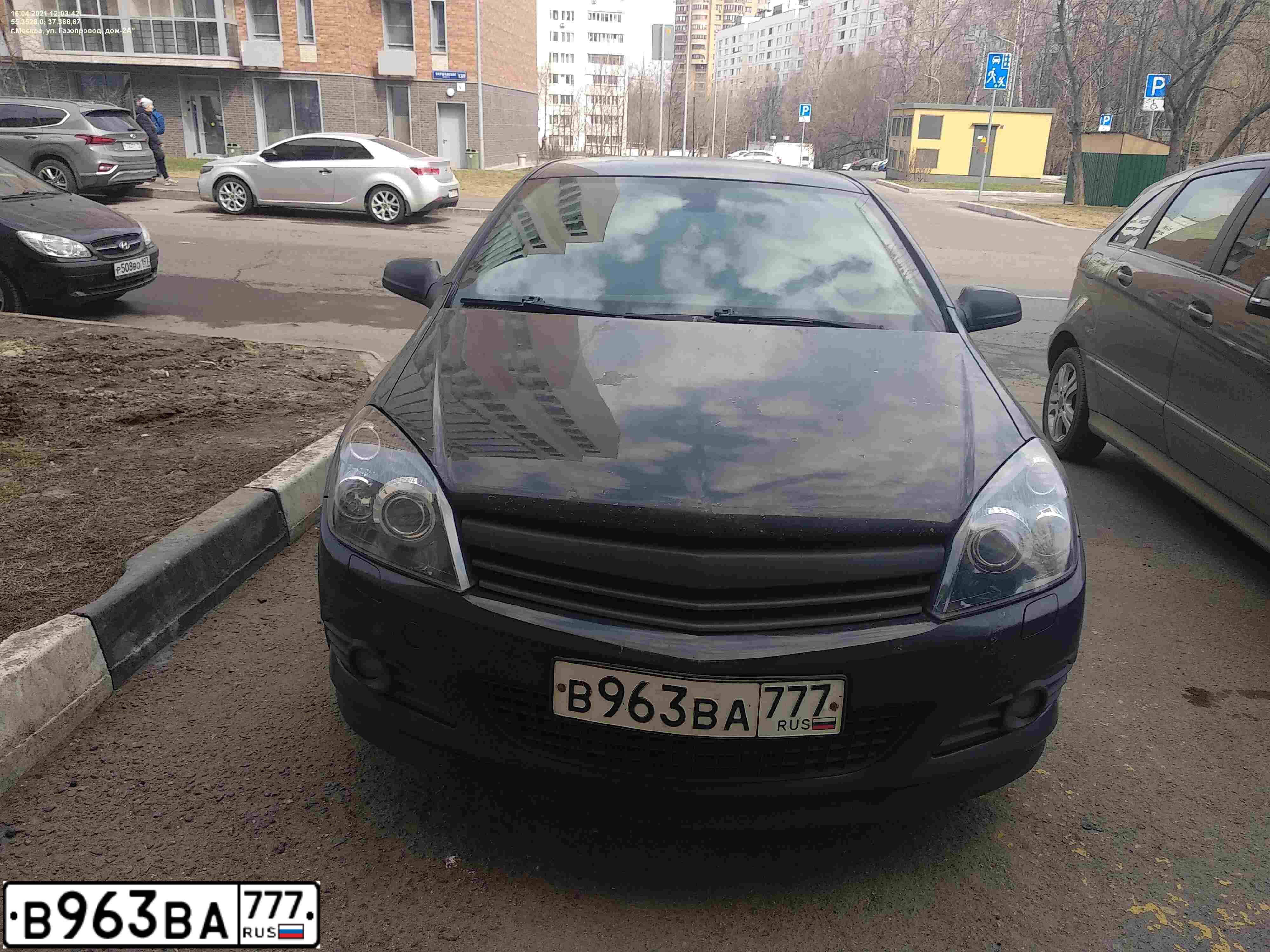 Фото автомобиля OPEL ASTRA, 2009 — госномер В963ВА777. Цвет: ЧЕРНЫЙ