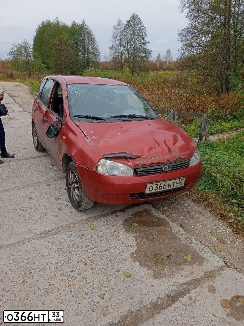 Фото автомобиля LADA 1117 KALINA, 2009 — госномер О366НТ33. Цвет: СЕРЕБРИСТО-КРАСНЫЙ