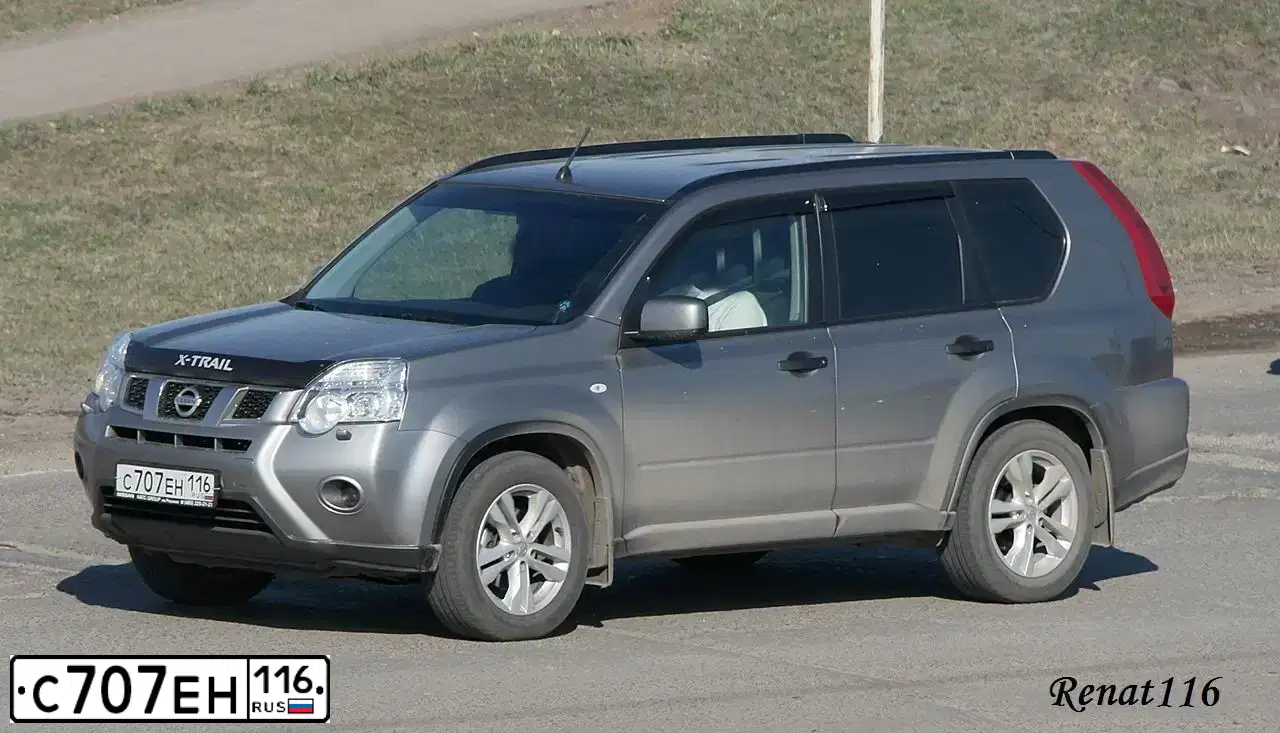 Фото автомобиля NISSAN X-TRAIL, 2012 — госномер А747КА116. Цвет: СЕРЫЙ