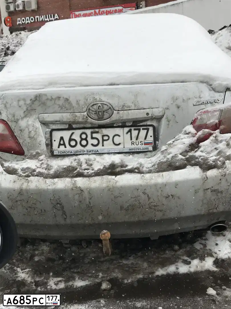 Фото автомобиля TOYOTA CAMRY, 2007 — госномер А685РС177. Цвет: СЕРЕБРИСТЫЙ