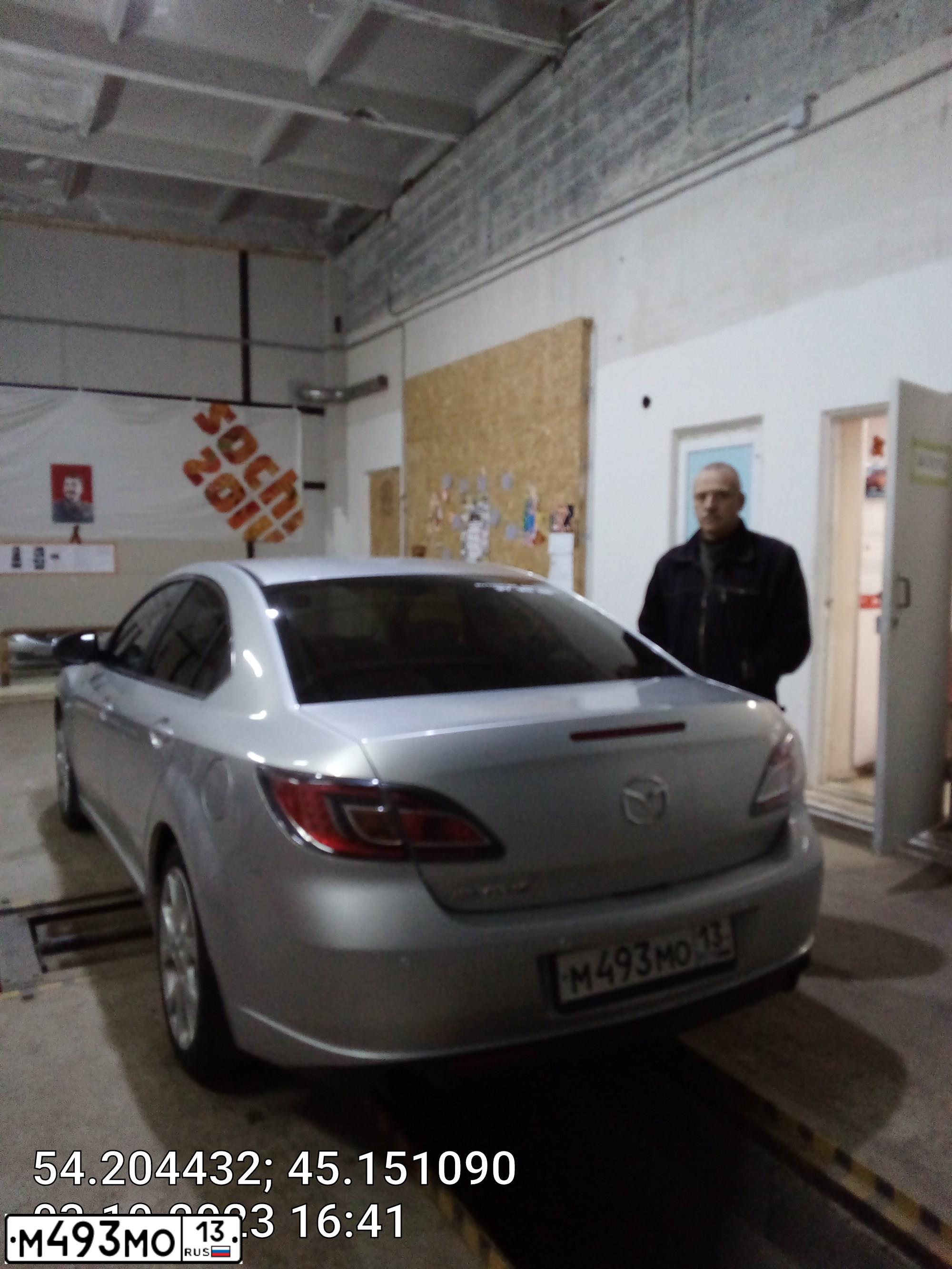Фото автомобиля MAZDA 6, 2008 — госномер Е588ВВ799. Цвет: Серебристый