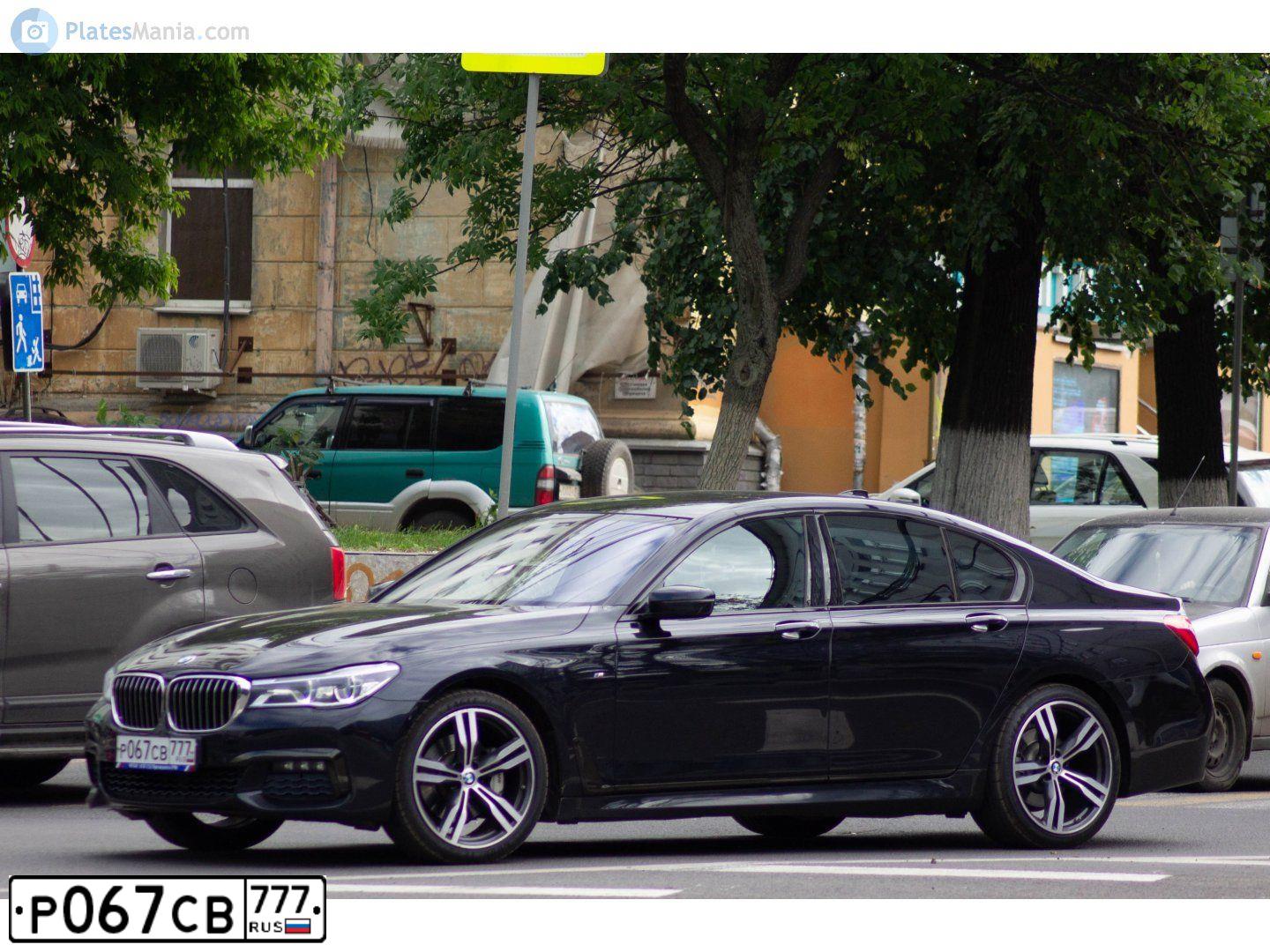 Фото автомобиля BMW SERIE 7, 2017 — госномер Р067СВ777. Цвет: ЧЕРНЫЙ