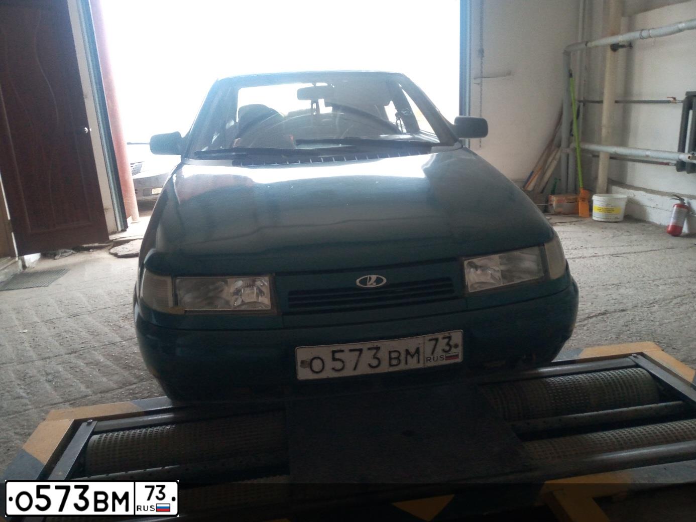 Фото автомобиля LADA 2110, 2001 — госномер О573ВМ73. Цвет: СЕРЕБРИСТО-ЗЕЛЕНЫЙ
