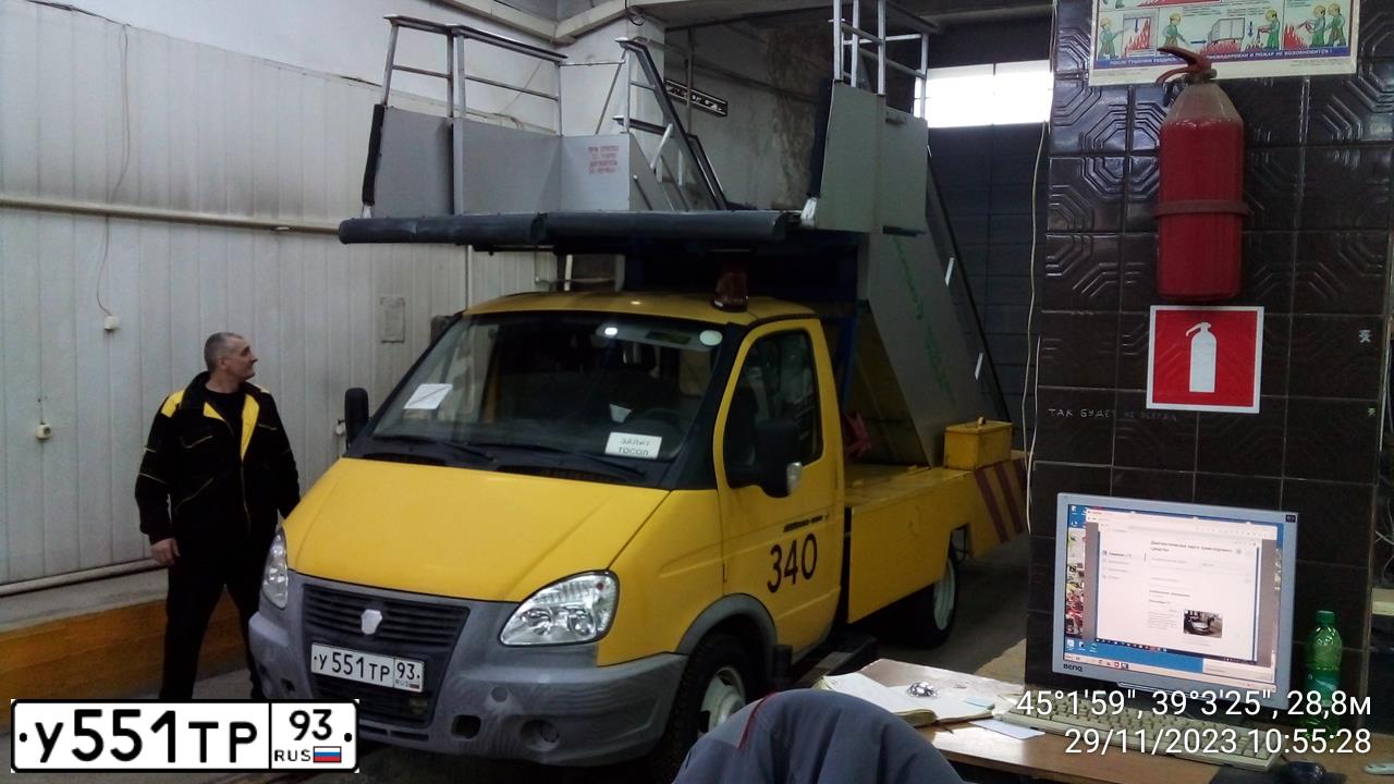 Фото автомобиля GAZ 3302 EL, 2010 — госномер У551ТР93. Цвет: ЖЕЛТЫЙ