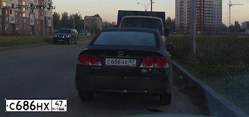 Фото автомобиля HONDA CIVIC, 2007 — госномер М701ОО178. Цвет: ЧЕРНЫЙ